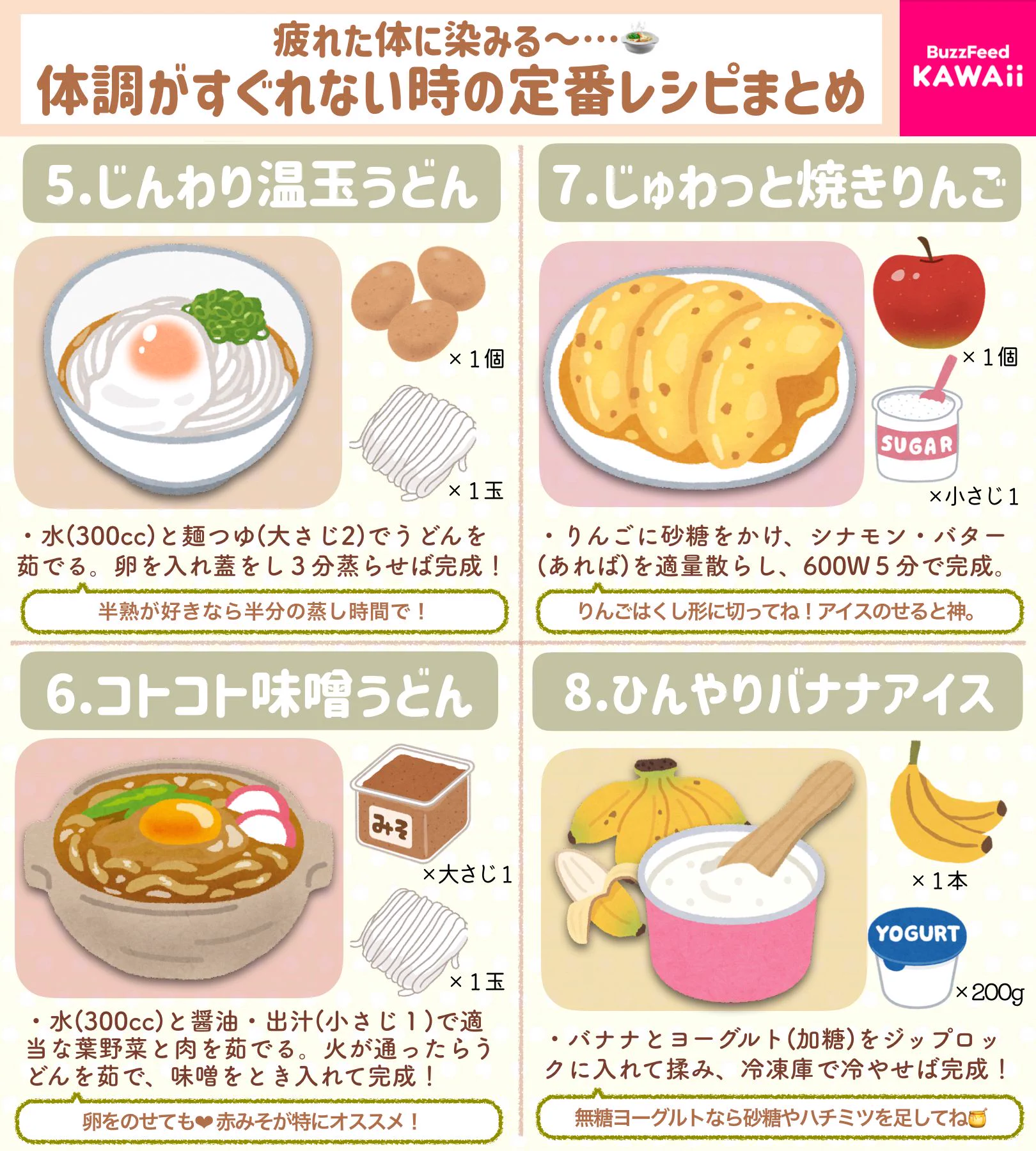 「電子レンジ」か「鍋ひとつ」で作れちゃう！体調を崩してしまったときに嬉しいレシピ8選！