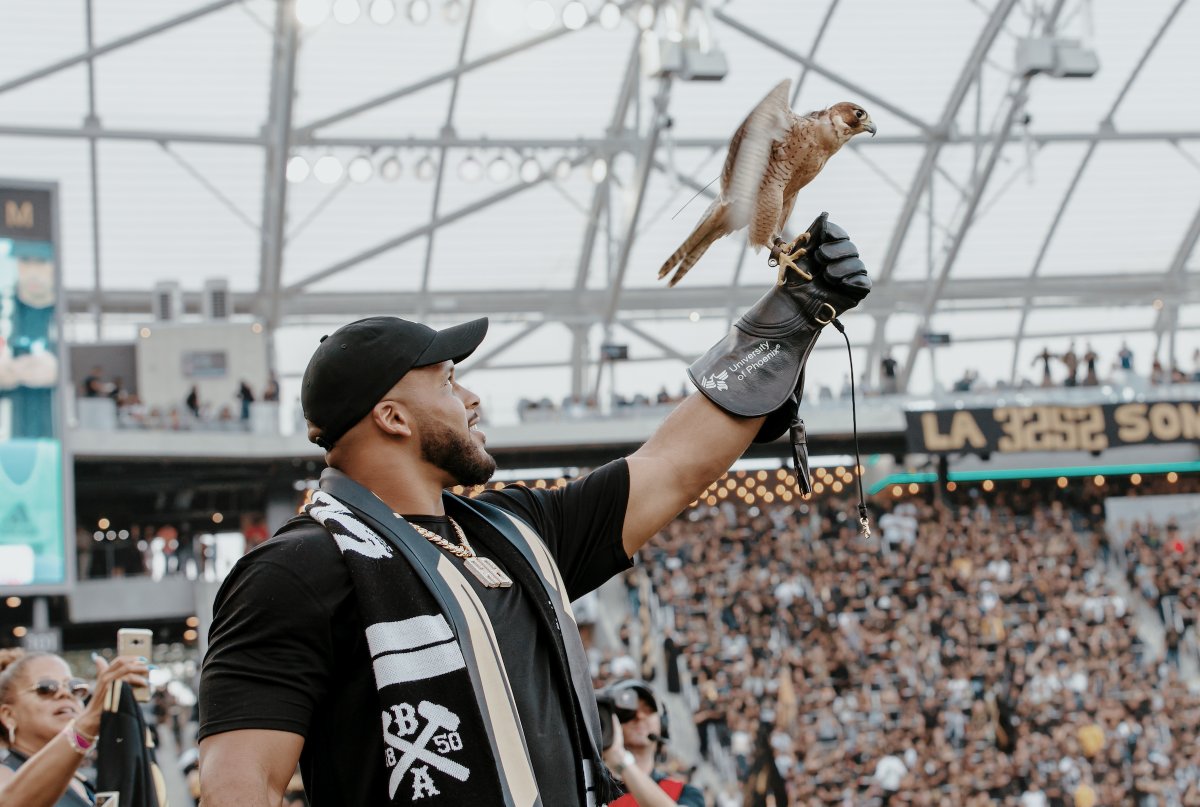 That LA football connection. 🤝

Good luck this season, <a href="/RamsNFL/">Los Angeles Rams</a>.
                          
#LAFC x #RamsHouse