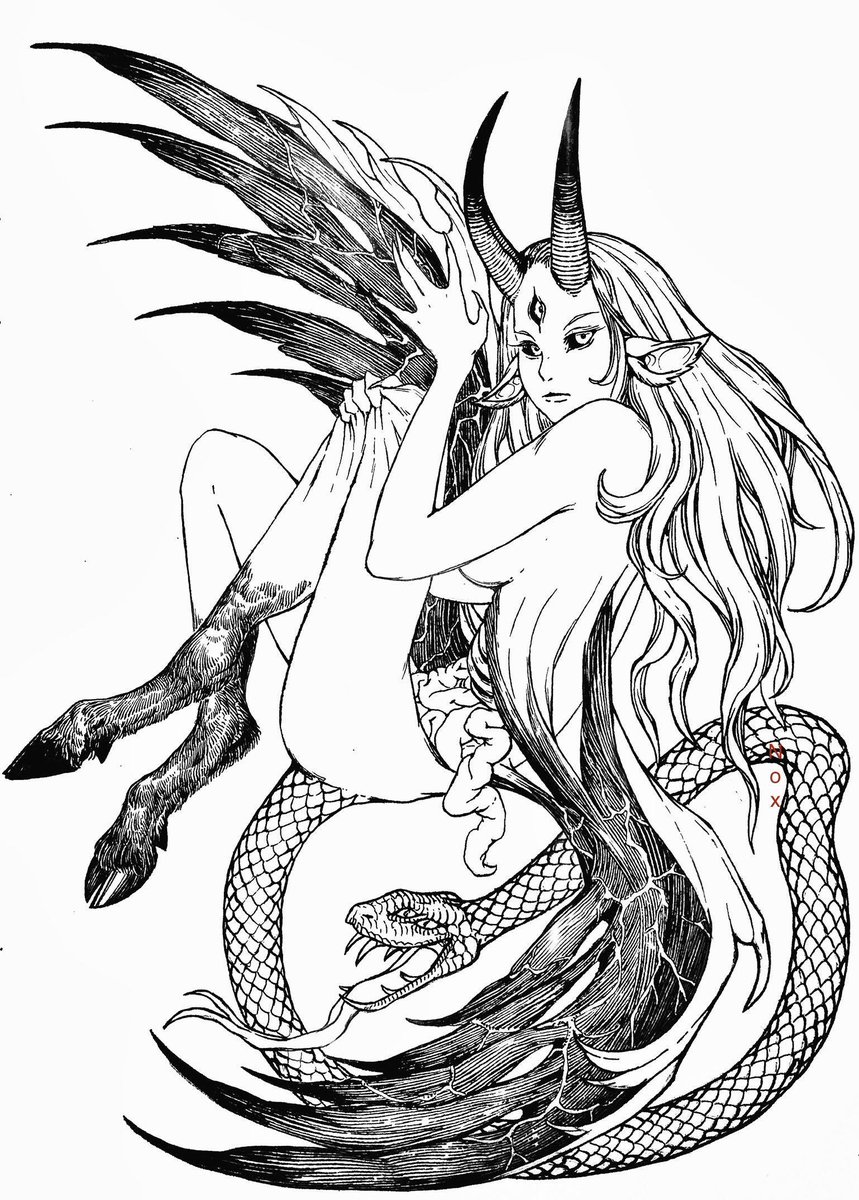 nox190997's tweet photo. #artwork #inktober #inking #artistsontwitter #illustration #characterdesign #originalcharacters #Demon #gore https://t.co/IiItm3NbB6