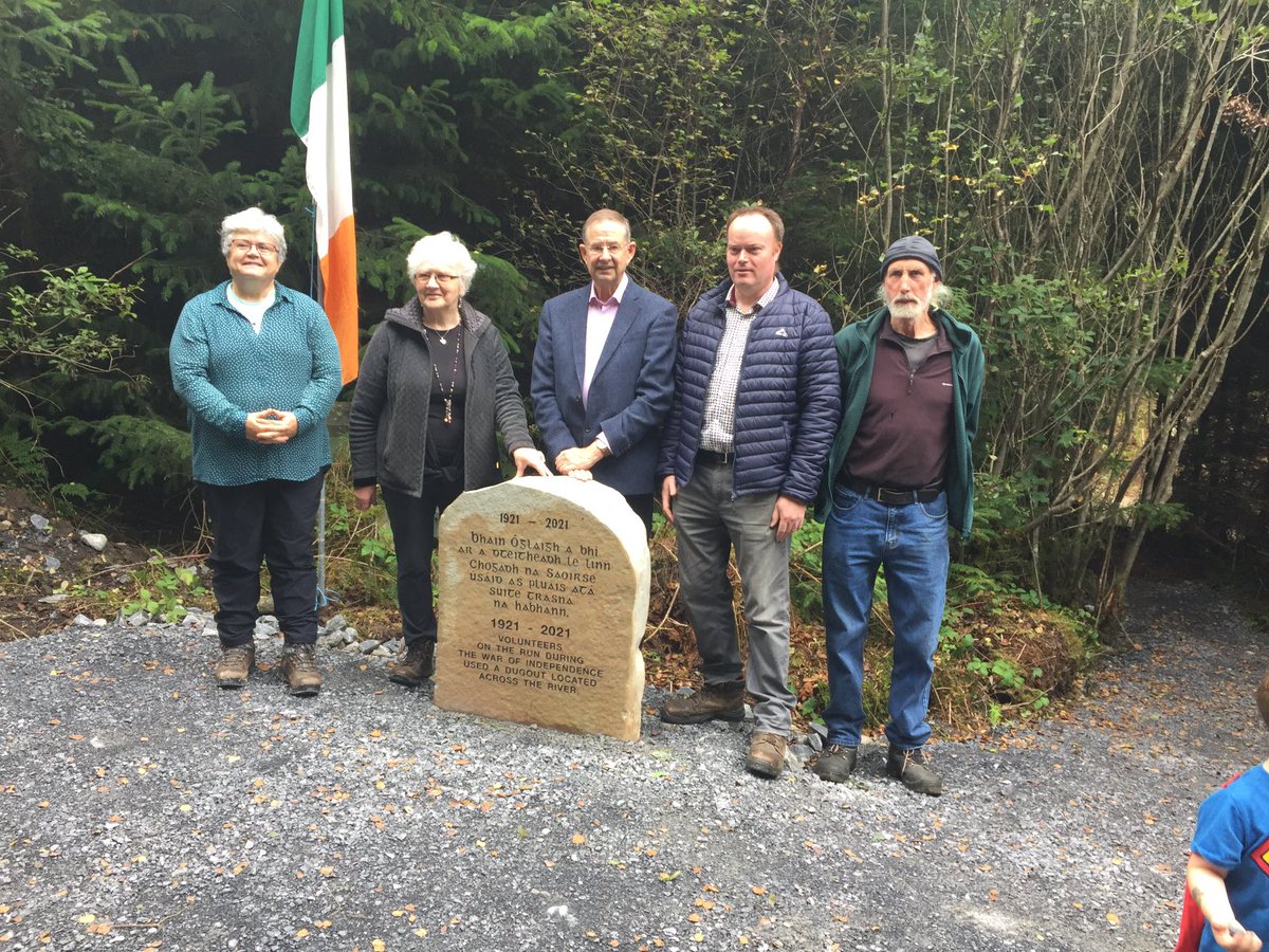 At the unveiling of a memorial in Clonbur today at a hideout used by Óglaigh na hÉireann during the War of Independence