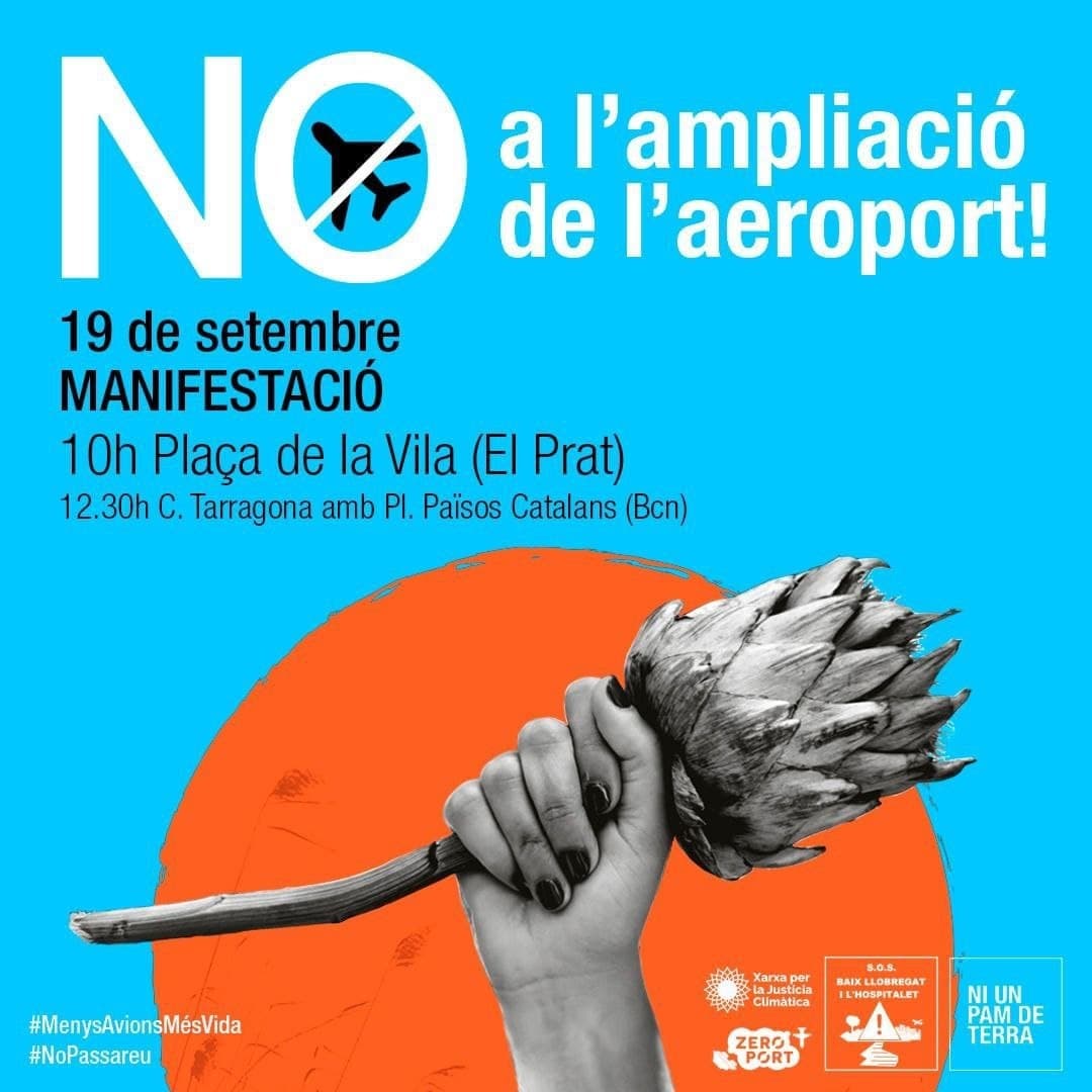 SOSBaixiLh's tweet photo. El #BaixLlobregat i #LHospitalet en bloc sortiran el #19S a defensar la terra: a peu, amb bicicleta, tren... 🚶‍♀️🚴‍♀️🚂
Us hi esperem a totes a #Barcelona‼️ 🙋🏻👫

#MenysAvionsMésVida 
#SOSBaixLlobregat
#SOSLHospitalet https://t.co/D4lb2JY5xn