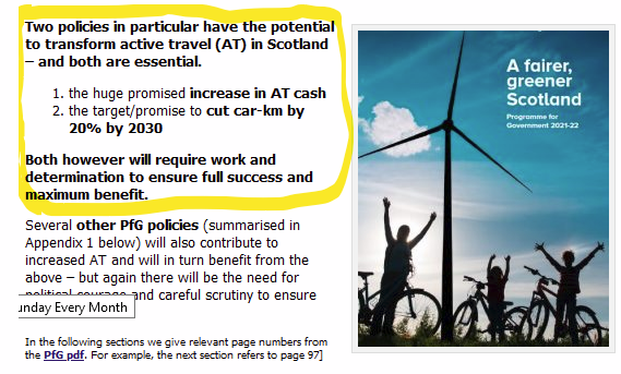 SpokesLothian's tweet photo. #ScotPfG #ProgrammeForGovernment 21/22
!! Making it happen
HERE->https://t.co/6ckJRz2r4i
👍new cash great
🤔BUT to be effective needs
- political leadership
- reform #TrafficOrders *urgent*
- roadspace reallocation
- upskilling
- routemap for 20%🚙km reduction policy *urgent* https://t.co/NVvW5WLjFm
