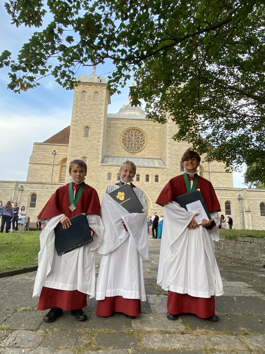 Congratulations to Jasper, Ryan and Arty on their installation as Head and Deputy Head Choristers. #choirchurch