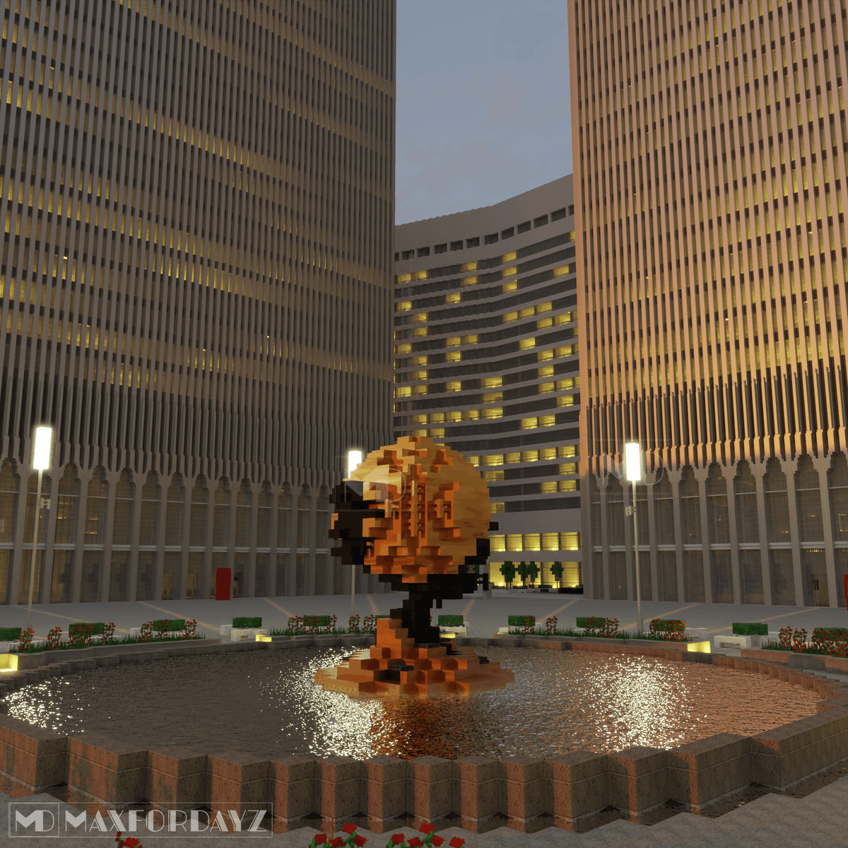 _MaxForDayz_'s tweet photo. I present to your attention my World Trade Center on 2:1 scale!
Building time: ~ 1,5 month.

Render: @TheLimeHit
 
@PlanetMinecraft: https://t.co/QsJfPkXTUq
 #WorldTradeCenter #Minecraft #Minecraftbuilds #NewYorkCity #art #architecture #photography https://t.co/z5JJRHS1O3