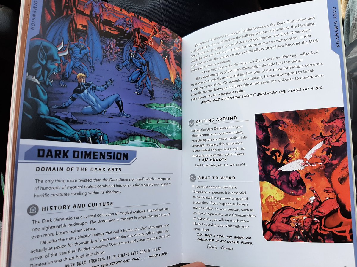 SanctumBlog's tweet photo. OLLIE'S LIQUIDATION OUTLET pickup:
THE COMPLETE MARVEL COSMOS Travel Guide.
I picked it up since it lists: #SanctumSanctorum, #Weirdworld, #Cancerverse, & #DarkDimension.
But it DOESN'T show pics of #DoctorSTRANGE, #ManThing, #ShumaGorath, or #Dormammu. (Dorms head is CROPPED!) https://t.co/Z5PWpgDRUK