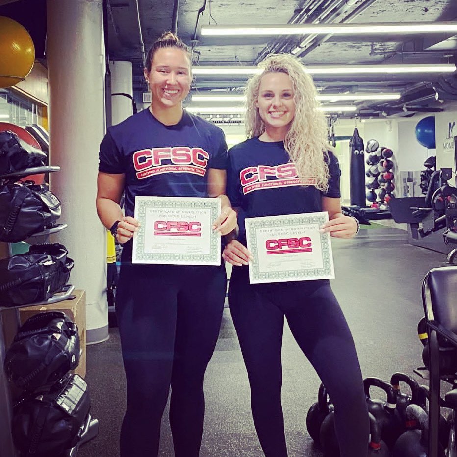 ARRandolphNJ's tweet photo. Congratulations to two of our youngest and brightest trainers Sophia and Jamie for receiving their CFSC (Certified Functional Strength Coach).

Always keep learning!!! Proud of you both. 

@fitbysophh @jaycole_fit https://t.co/DzdNN2etZS
