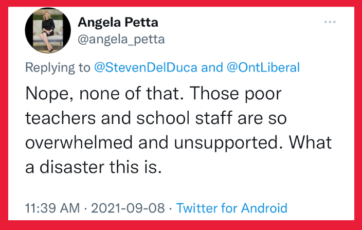 StevenDelDuca's tweet photo. We're asking Ontarians to tell us what they're seeing in their schools. Doug Ford had $750 million in federal funds to create smaller class sizes, improve ventilation, hire bus drivers, and support staff for our kids & teachers. How did he spend that money?
#NoSafeReturn #onpoli https://t.co/qVEBiolz0w