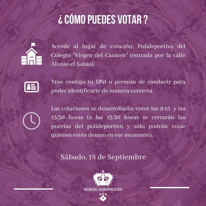 Indicaciones de cómo votar el próximo sábado 18 de septiembre 🗳

#Volveraser #CandidaturaSergioDomínguez #18septiembre2021