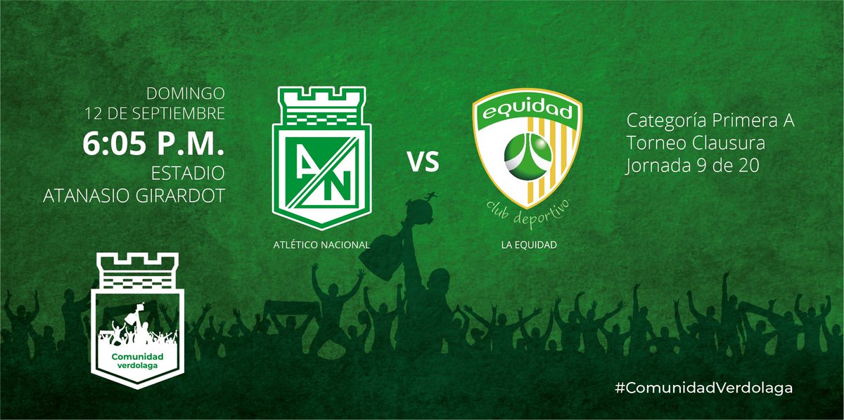 Hoy es un día especial, jornada 9 <a href="/nacionaloficial/">Atlético Nacional</a> lidera con 22 puntos la tabla y <a href="/Equidadfutbol/">Interbogotaoficial</a> se encuentra en la posición 14 con 9 puntos. Vamos todos juntos la hinchada y los jugadores… #ComunidadVerdolaga