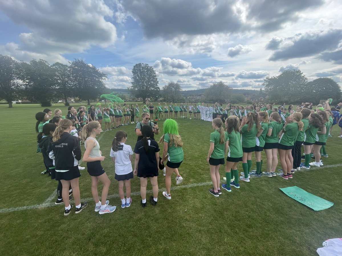 Glee Cup Greatness! The Green Machine out in full force! #SherborneGirlsCommunity