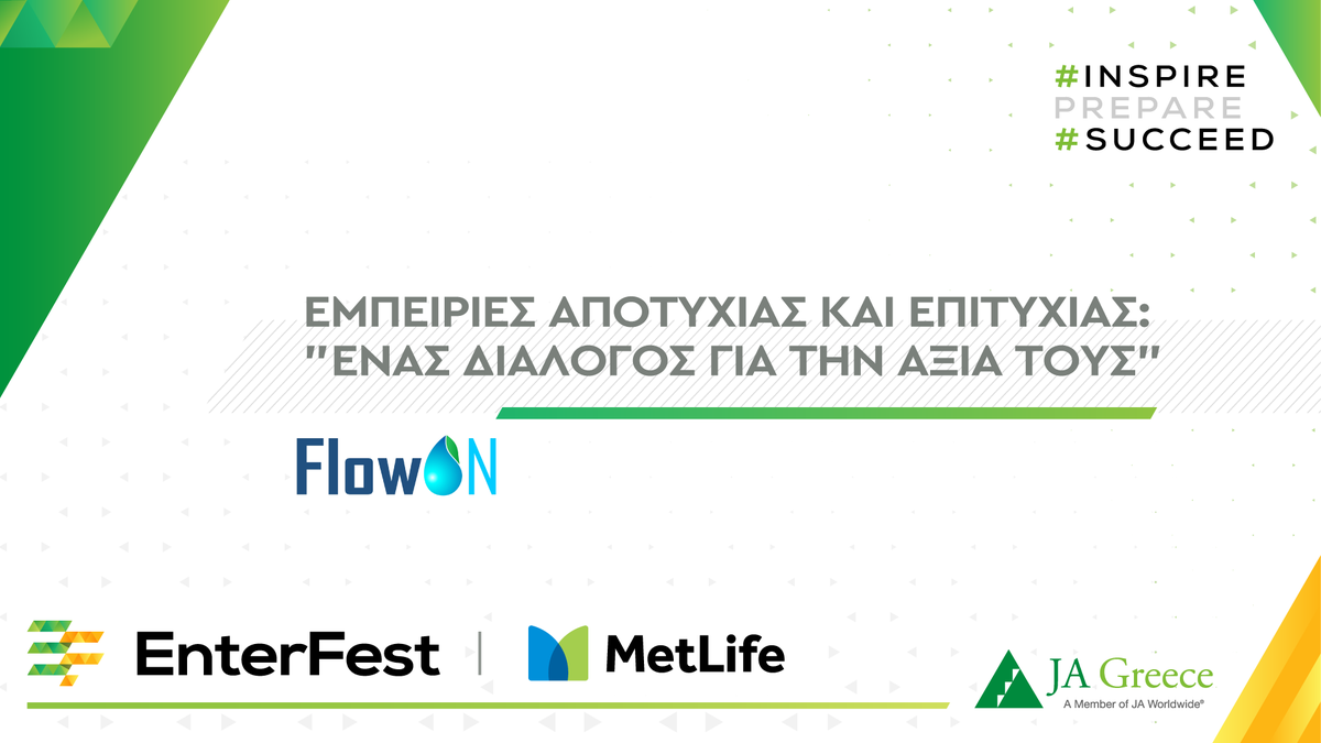 JA_Greece's tweet photo. Πώς οι εμπειρίες της αποτυχίας ή της επιτυχίας συμβάλουν στην πορεία της ανάπτυξης μιας ιδέας, ενός προϊόντος ή ενός αποτελέσματος που επιδιώκουμε;
#JuniorAchievementGreece #EnterFest #entrepreneurship #inspire #prepare #succeed #MetLife #MetLifeGreece #FlowOn https://t.co/ejUrcEd8U6