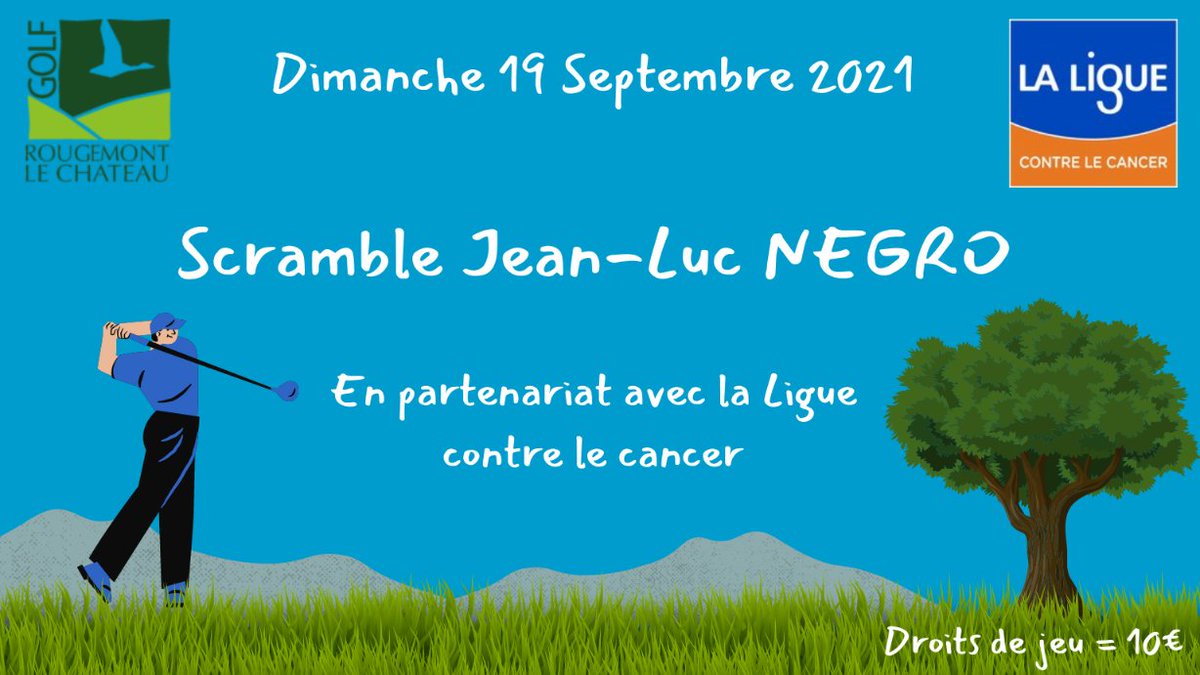 J-7 avant le Scramble en partenariat avec la Ligue contre le Cancer !

Les droits de jeu de la compétition (10€ par personne) seront entièrement reversés à l'association, alors venez nombreux ! 😃
