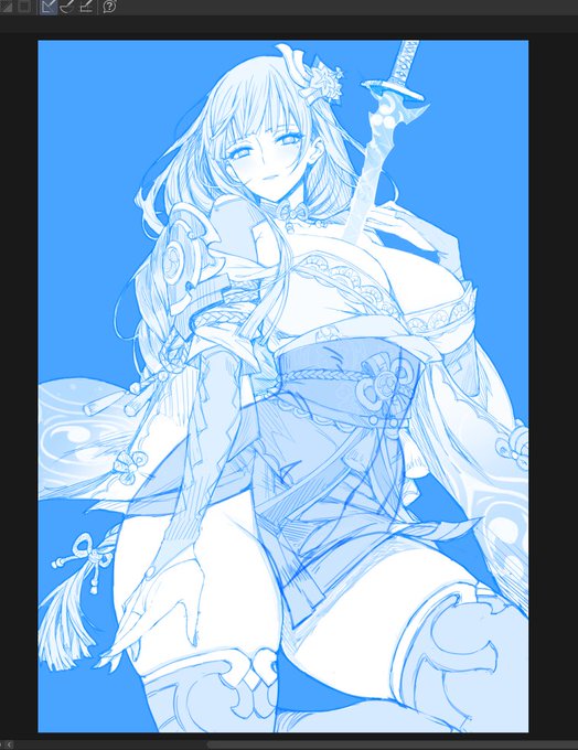 太もものムチムチオーバーホールをしてとことん直す。こうやってみると、おっぱいそんなに大きくないね(錯覚)
魅力的な太ももの女の子を描きたいのじゃ。 