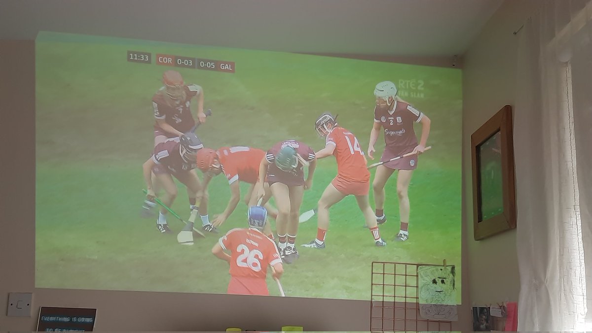 Watching All-Ireland #Camogie final! CorkvsGalaway. Its an interesting mix of hockey, cricket, football and god knows what, but I love it. #allirelandfinal #Irishlife