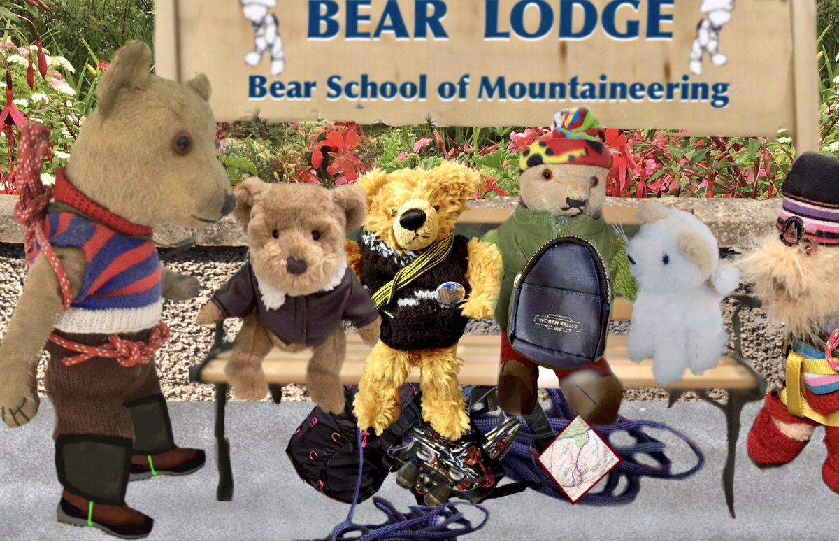 I want to thank <a href="/MunroBear/">Bear Munro</a> and the #MountaineeringBears for taking such good care of Radar, He had so much fun he hasn't complained once
and wants to do part 2 next weekend.
He was so happy and tired he fell asleep humming to himself. He has changed, a happy confident bear.