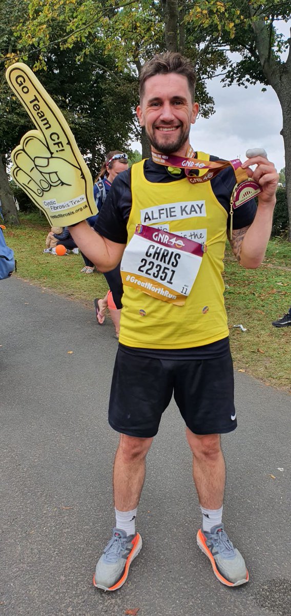 What an absolutely amazing experience enjoyed every second of it not the time I hoped for but amazing non e the less 
#greatnorthrun2021 #cysticfibrosis #alfiekay 

justgiving.com/fundraising/ch…