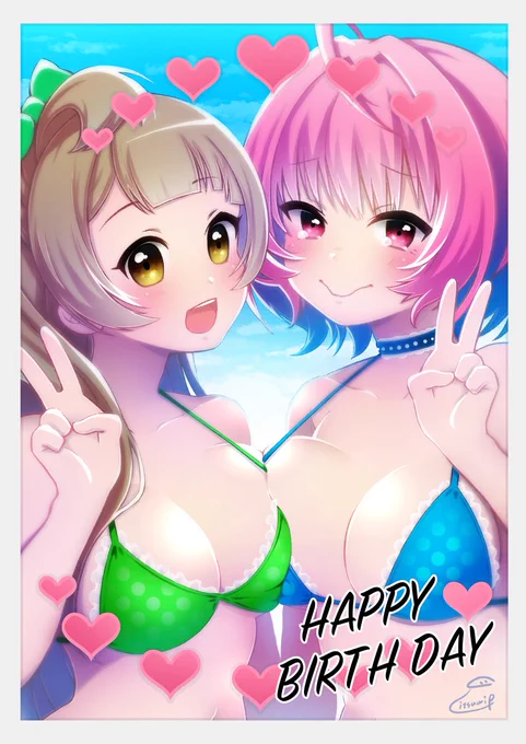 ことりちゃんと記念写真撮って感極まるりあむちゃんです。おたおめ!#南ことり誕生祭2021 #夢見りあむ誕生祭2021 