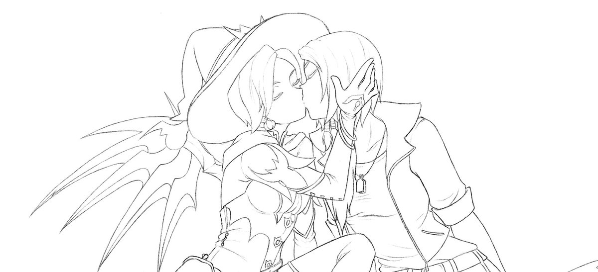 AllexiasArt's tweet image. Pharmercy WIP 
#overwatch #pharah #mercy #wip