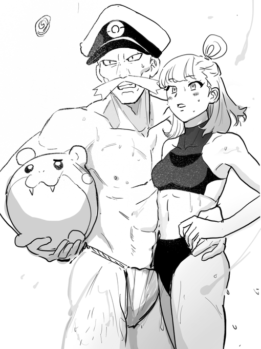 腹筋キス描きたすぎて・・・かきました・・・・・。おじいさんなのに腹回り強くて刺激が強すぎます。ハギ老人のことハギちゃんって呼ぶしかわかっこいいげんじ・・( ;  ; ) https://t.co/Zjpk5V68zW