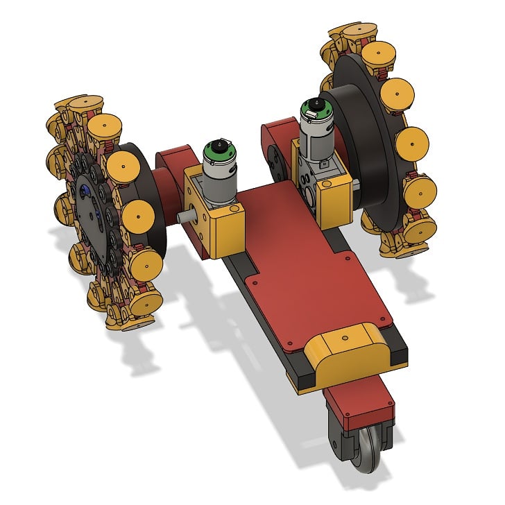 XRobotsUK's tweet photo. More weird wheels coming up in this week's YouTube video!  Video drops at 7am UK time Tuesday.

#3dprinted #wheels #weirdwheels #pedrail #mechanical https://t.co/cs7xgU6HUu