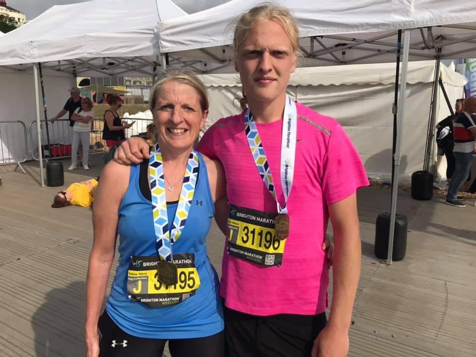 BCCFCBadgers's tweet photo. Massive congrats to our dogged defender @tomhayden01 and his mum Sue on completing the Brighton Marathon today! Now he’s completed his pre-season he will be back in action next weekend (god help the ref) please donate if you can!! 

https://t.co/CfOH34EKeJ https://t.co/4QVEb33P7s
