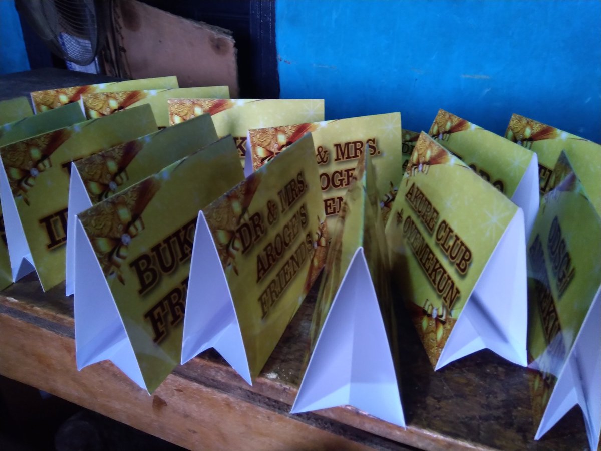 SegzyBen's tweet image. Are you an #EventsPlanner? Or you love planning an #Events?
Let us at #SegzyBenComm Be your surest plug to prints all your #TableTags as Low as N200 for each of the tags.

Call / Whatsapp
 +2348063030221.

#EventsPlanners #EvetsPrints #EventsTags #EventsTableTags
#EventsPrinting