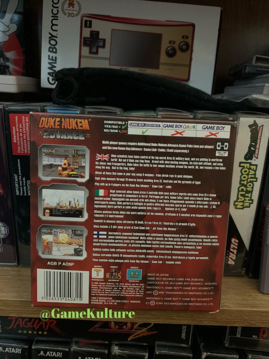 GameKulture's tweet photo. #CIBSunday time again &amp; how about another technical marvel on the GBA with the awesome Duke Nukem Advance 🔥

 #shorts https://t.co/RfmH04H3hE https://t.co/v3RtVUnukK