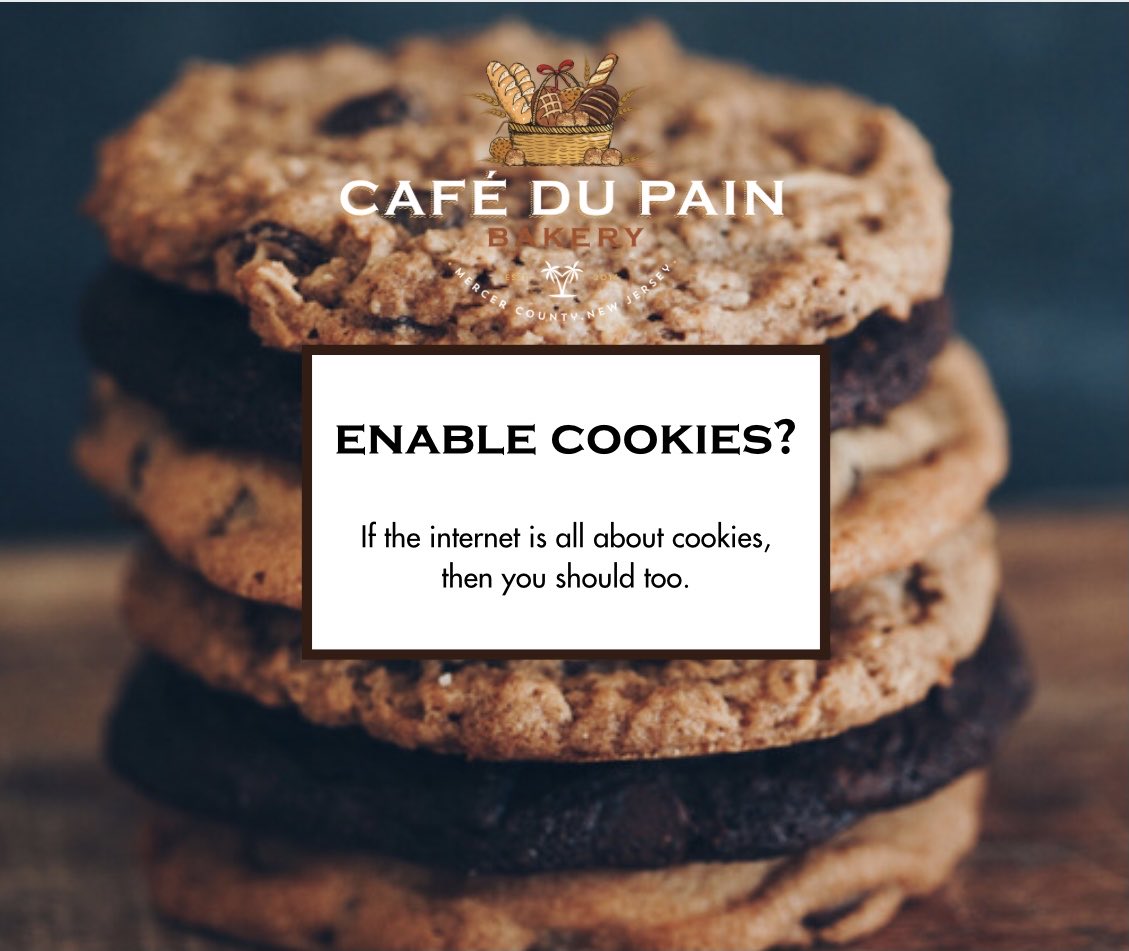If the internet is all about cookies, then you should too. #cafedupainbakery #happysunday #cookies