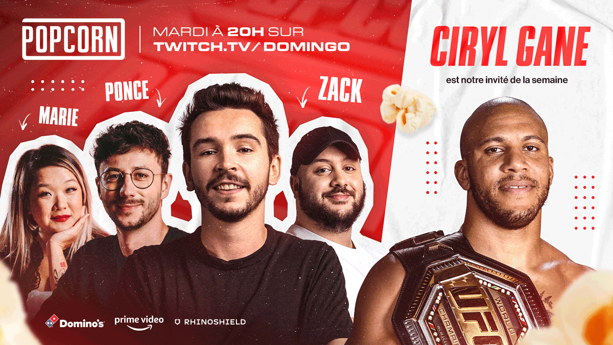 PopcornTalkshow's tweet photo. Notre cher @Zack_Nani ne sera pas la seule légende du sport français sur le plateau mardi puisque nous avons le plaisir de recevoir le champion UFC @ciryl_gane 🥊 comme 1er invité de la saison ! https://t.co/Z7limNAvLD