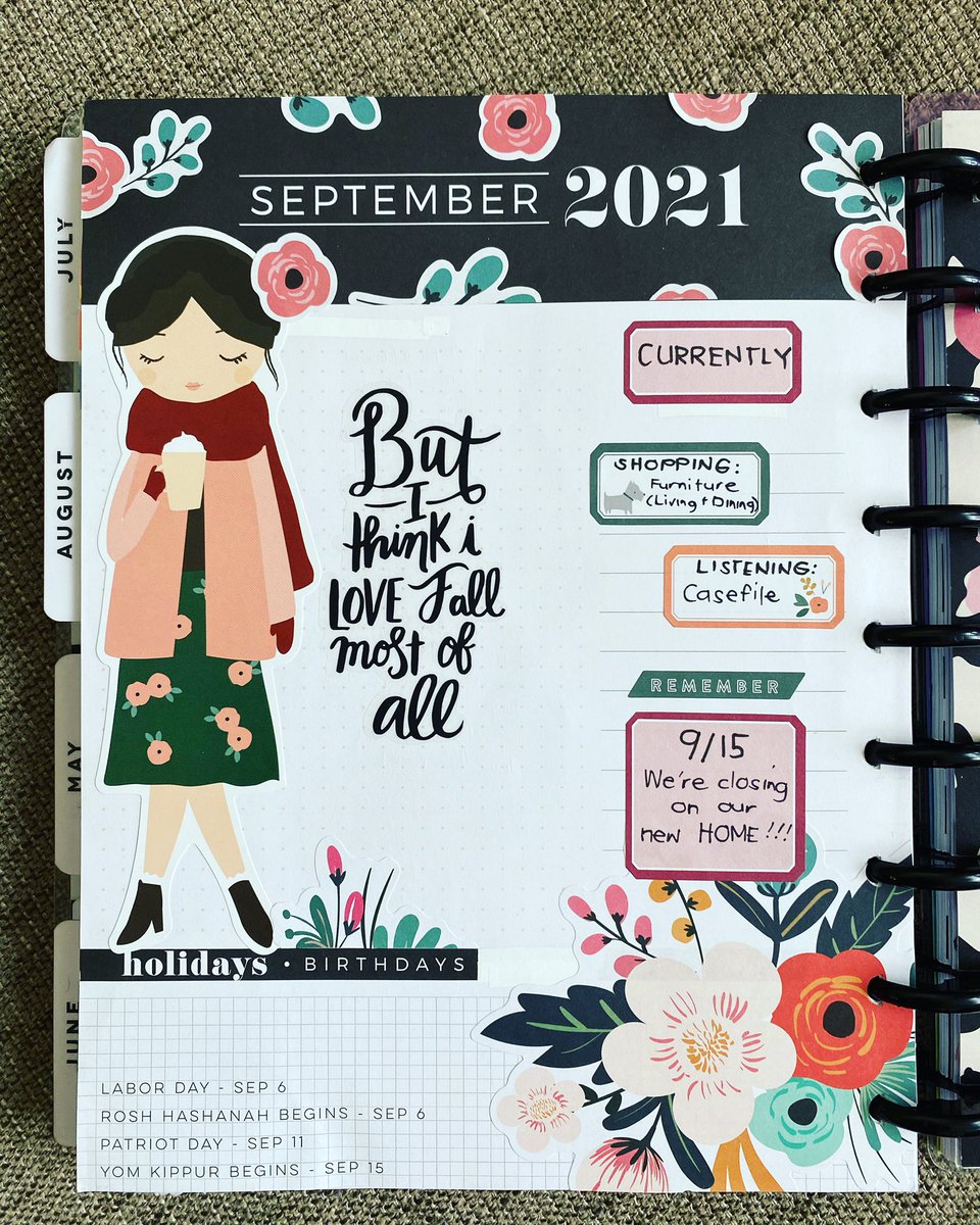 Louise_OTR's tweet photo. The big day is coming up, 9/15!
So many exciting and amazing things happening for us this month! #happyplanner #currentlypage https://t.co/7hDz8LSuDm
