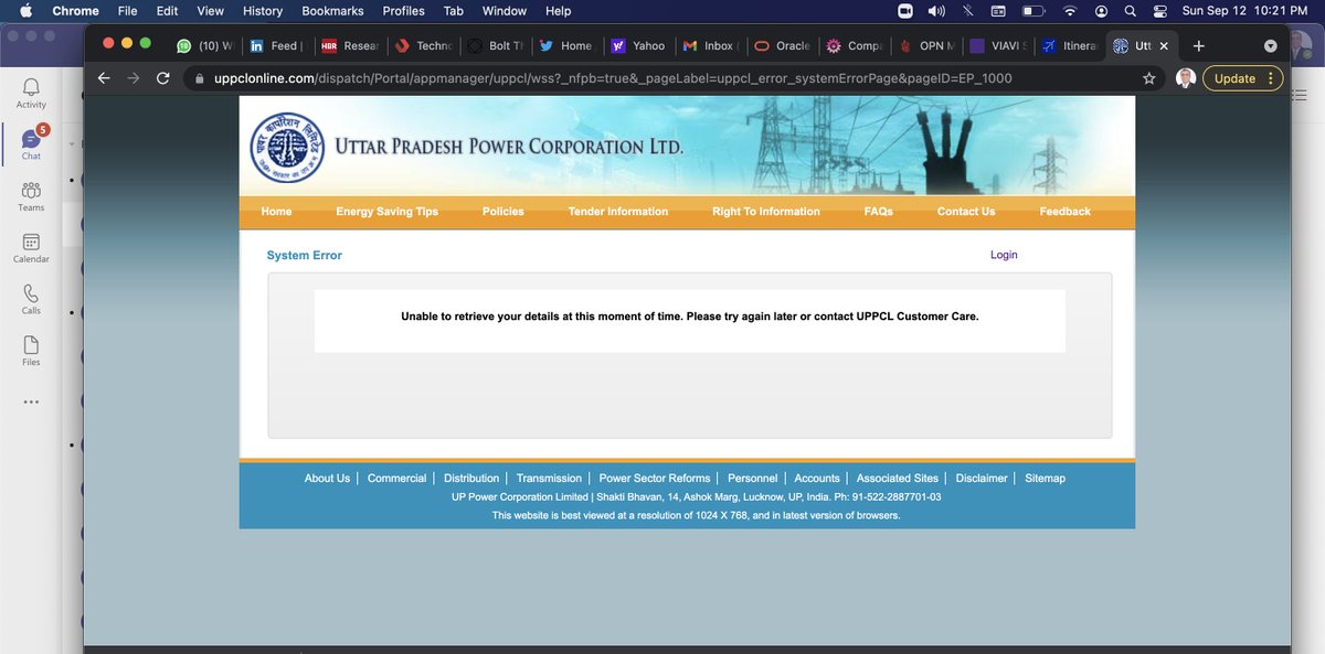 pankajratra's tweet photo. @UPPCLLKO the consumer portal for online payment is not accessible!!! https://t.co/p2ZDRGpe6T