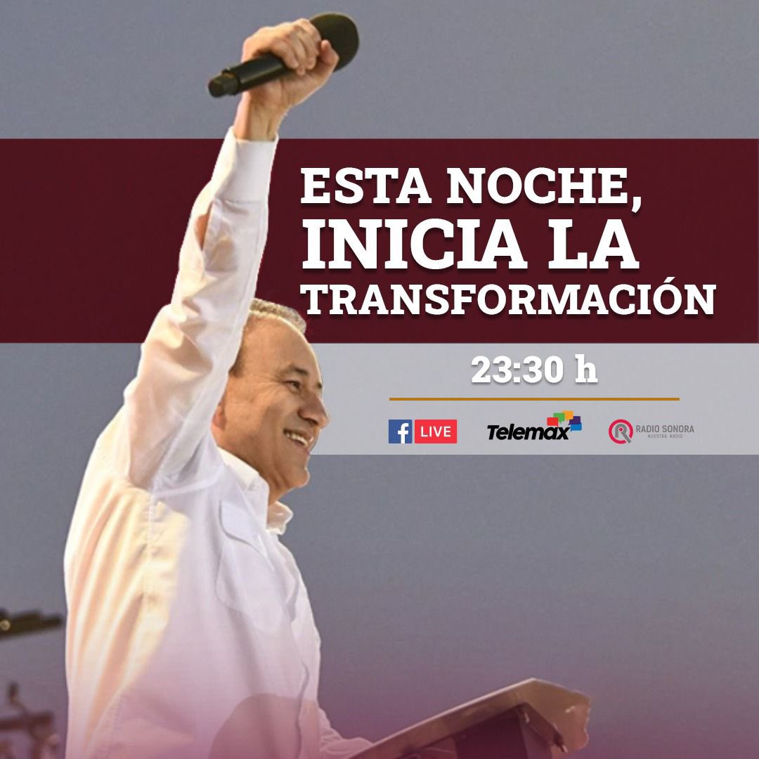 AlfonsoDurazo's tweet photo. Esta noche inicia la transformación de #Sonora. 

Trabajaré sin descanso por el rescate de nuestra hermosa tierra. Hoy nuestro estado requiere un gobierno comprometido que trabaje para todas y todos, que garantice oportunidades y que esté del lado de la gente. 1/2 https://t.co/ybqAStF4Kd