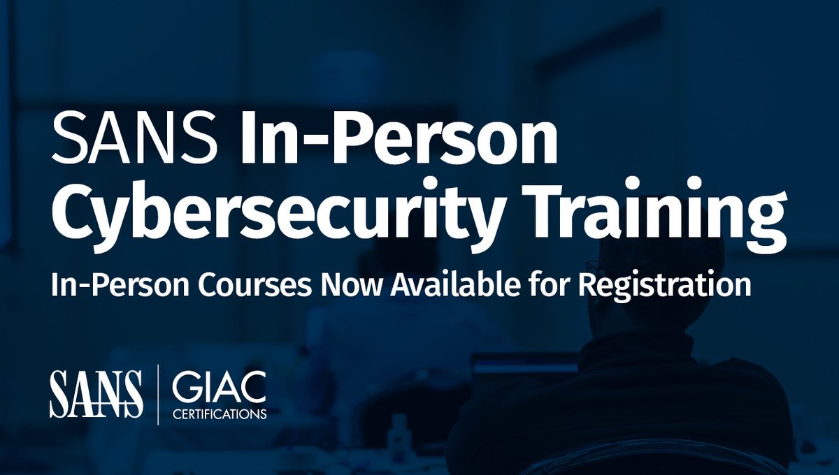 SANS Amsterdam October 2021 4th - 9th Oct! 

#SEC504 w/ <a href="/ChrisADale/">Chris Dale</a>
#SEC401 w/ <a href="/_IanReynolds/">Ian Reynolds</a>
#SEC301 w/ <a href="/DocBlackburn/">Doc Blackburn</a>
#SEC542 w/ <a href="/bojanz/">Bojan Zdrnja</a>
#SEC511 w/ <a href="/AlfaSec/">Max</a> 

Learn more: sans.org/u/1hqQ