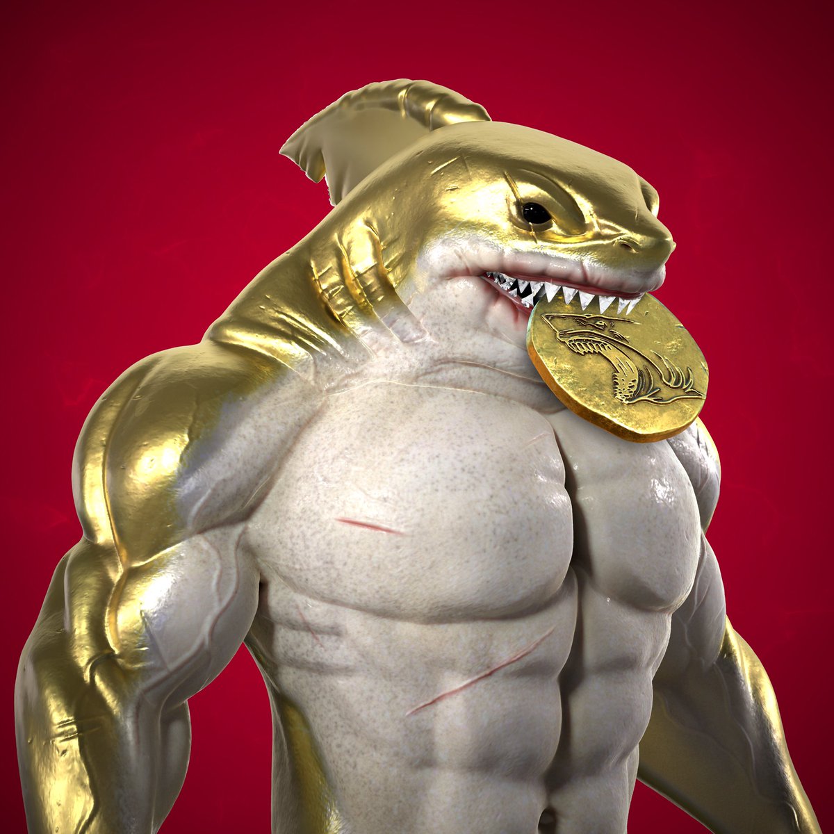 RogueSharks's tweet photo. 🌊NEW TRAIT UNLOCKED: Gold Atlantis Coin

As promised... a new trait revealed for smashing our goal of 17K Discord Users 😎

🌊 Let’s make some tsunami waves on Twitter with this sharks! Retweet, like, and comment for us ❤️

#Solana https://t.co/Qi5Kisofxr