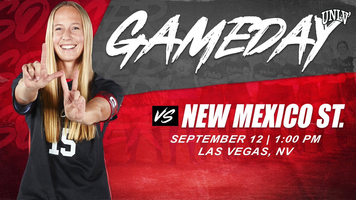UNLVwSoccer's tweet photo. 🚨GAMEDAY at home⚽️‼️🚨

📍Peter Johann Memorial Field 
🆚 New Mexico State
⏰ 1pm 
📈 https://t.co/mk85KFL7Co

#BEaREBEL https://t.co/r2vI6kN8sr