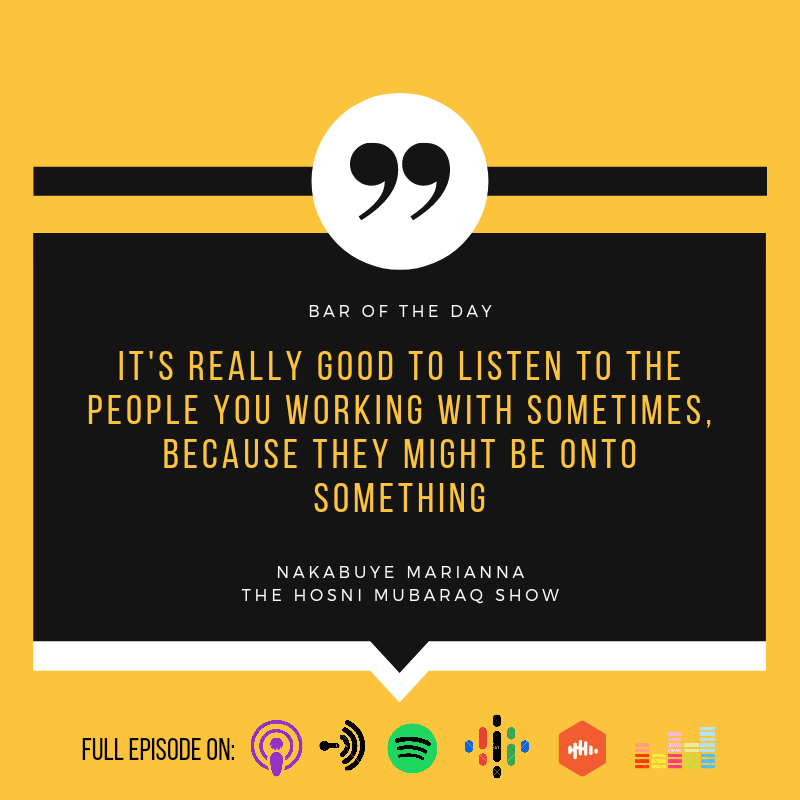 hosnimubaraq_'s tweet photo. "It's really good to listen to the people you working with sometimes, because they might be onto something." ~ @mariannakabuye4
🎧 E122 (COMING OUT ON 14/10/21 | 6PM EAT)
Subscribe & Listen live
https://t.co/KTS46o5vdX
New Episodes drop every Thursday, 6PM EAT
#HMSPodcast https://t.co/oVf9FS3rej