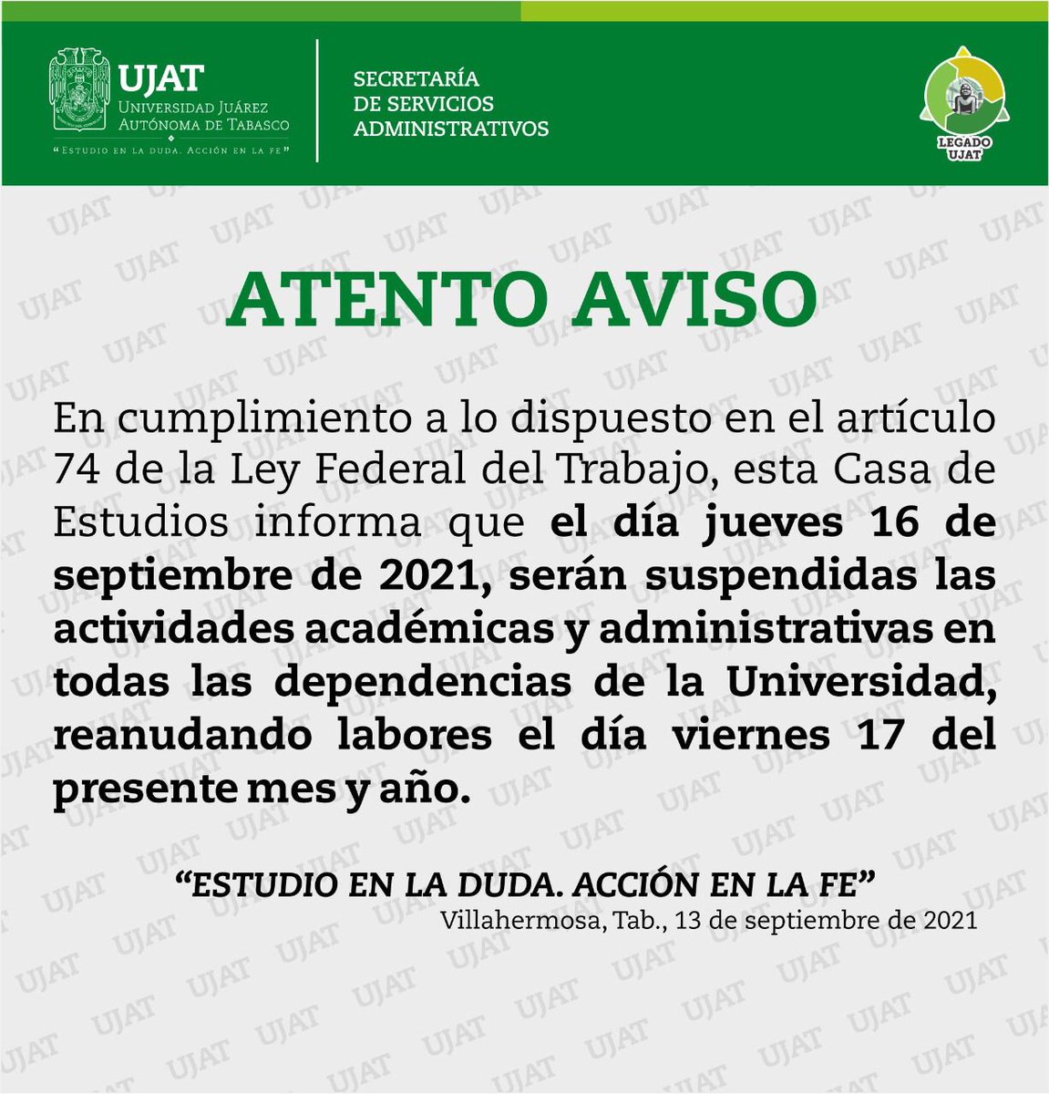 UJAT's tweet photo. https://t.co/0A29PGuMcr