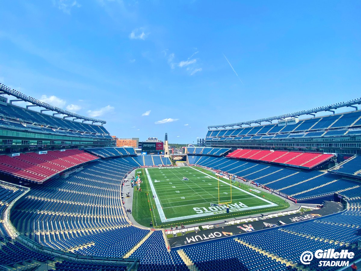 GilletteStadium's tweet photo. Knowing all these seats will be full of fans soon 🥺🥺🥺 https://t.co/ehZIZDVocD
