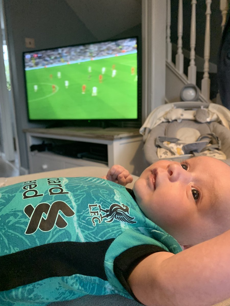 daisycmh_'s tweet photo. Finley watching his first match ⚽️❤️ @LFC @TrentAA #YNWA https://t.co/Hyc0bz1Zpu