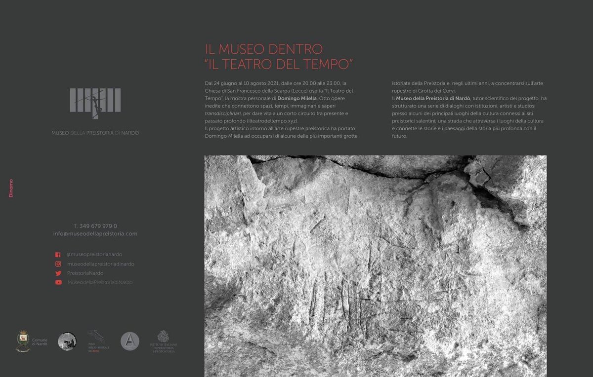 𝗜𝗹 𝗧𝗲𝗮𝘁𝗿𝗼 𝗱𝗲𝗹 𝗧𝗲𝗺𝗽𝗼 𝗱𝗶 𝗗𝗼𝗺𝗶𝗻𝗴𝗼 𝗠𝗶𝗹𝗲𝗹𝗹𝗮
I 𝗗𝗶𝗮𝗹𝗼𝗴𝗵𝗶 si concludono con il Dott. 𝗗𝗮𝗿𝗶𝗼 𝗦𝗶𝗴𝗮𝗿𝗶 nel Museo Archeologico di Castro il 16 - 9, h 19
Saluti - Ass. 𝗔. 𝗖𝗮𝗽𝗿𝗮𝗿𝗼
Introduce - Prof. 𝗙. 𝗗❜𝗔𝗻𝗱𝗿𝗶𝗮