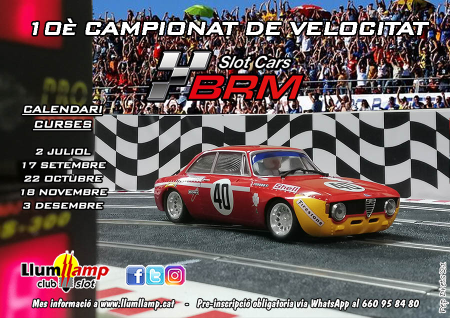 Aquest divendres, 2ª cursa puntuable Campionat de Velocitat Copa BRM 1/24