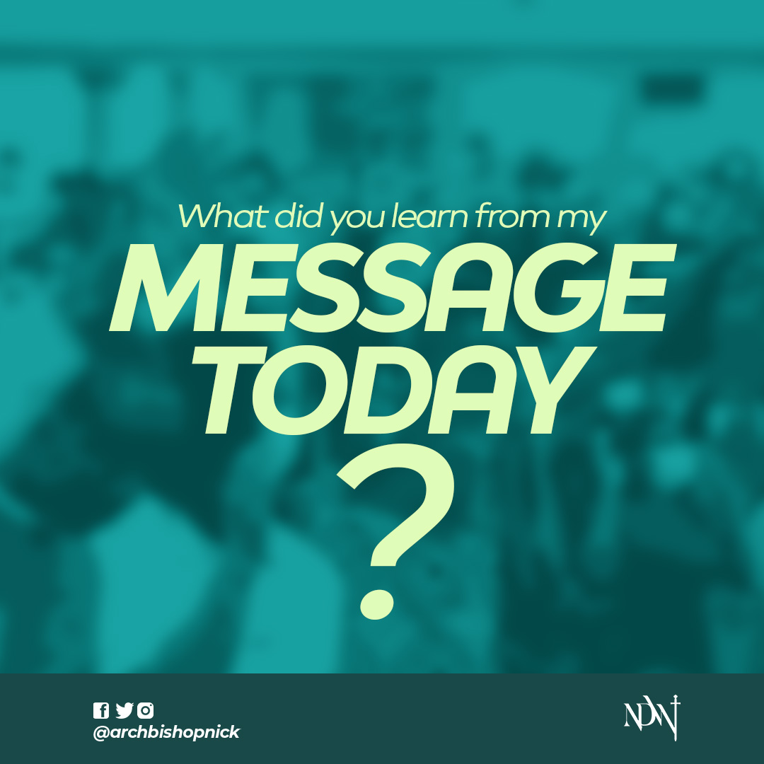 ArchbishopNick's tweet photo. What did you learn from my message today?
#ArchbishopNick #SundayService #VictoryOverFear https://t.co/FxPSx206yO