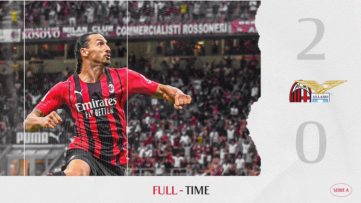 Three points and our third win 💪 What a night ❤️🖤

Tre vittorie su tre, che spettacolo a San Siro ❤️🖤
#MilanLazio #SempreMilan
@Acqua_Lete