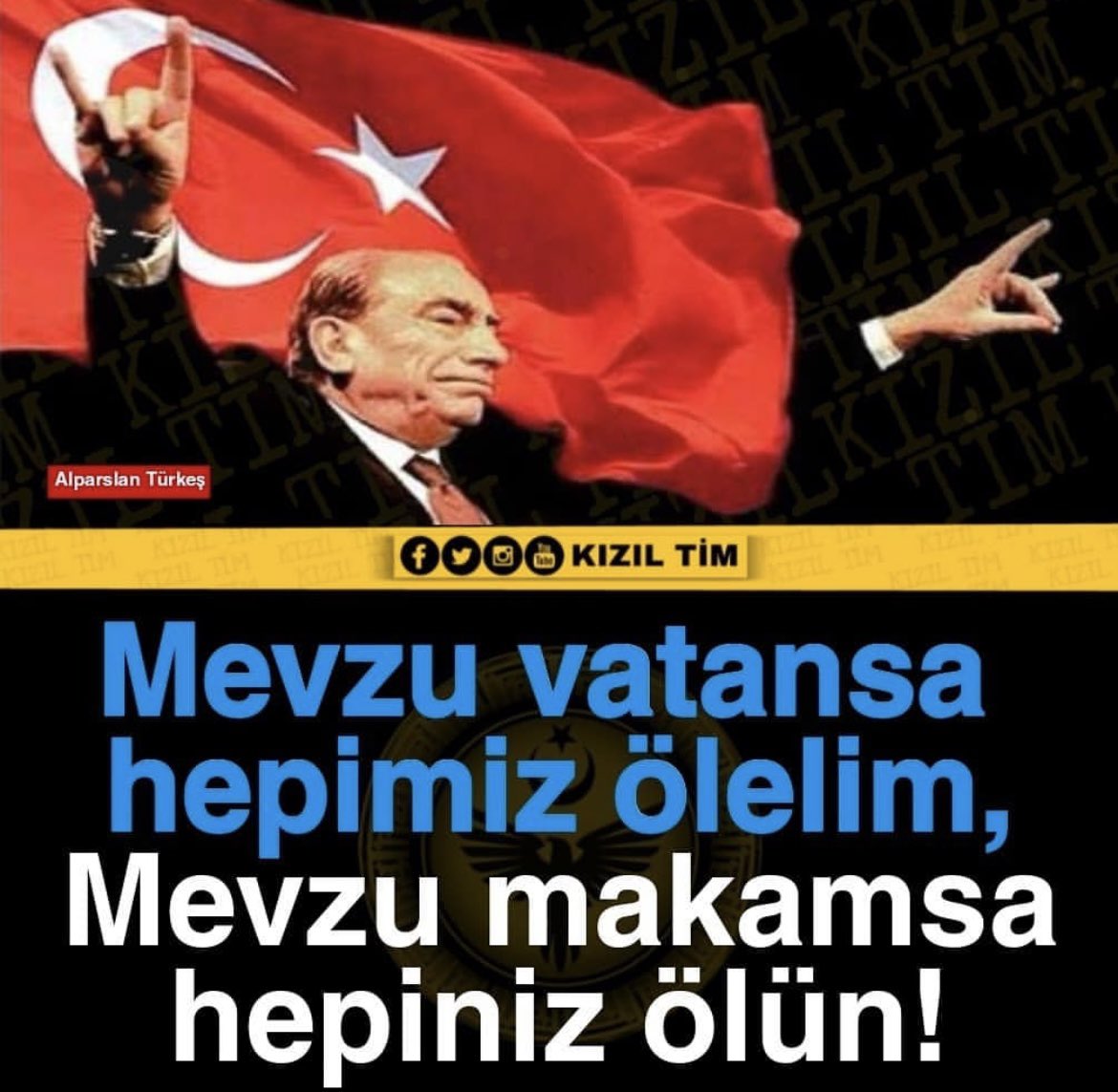 🤘🇹🇷🤘
Eğer davanda haklıysan ölüm ağlatmaz güldürür! 
Şakağımdaki kansa, o benim gülüşümdür,
Namert sürünmektense, erkekçe ölüşümdür. 
#BozkurtlarUnutmaz