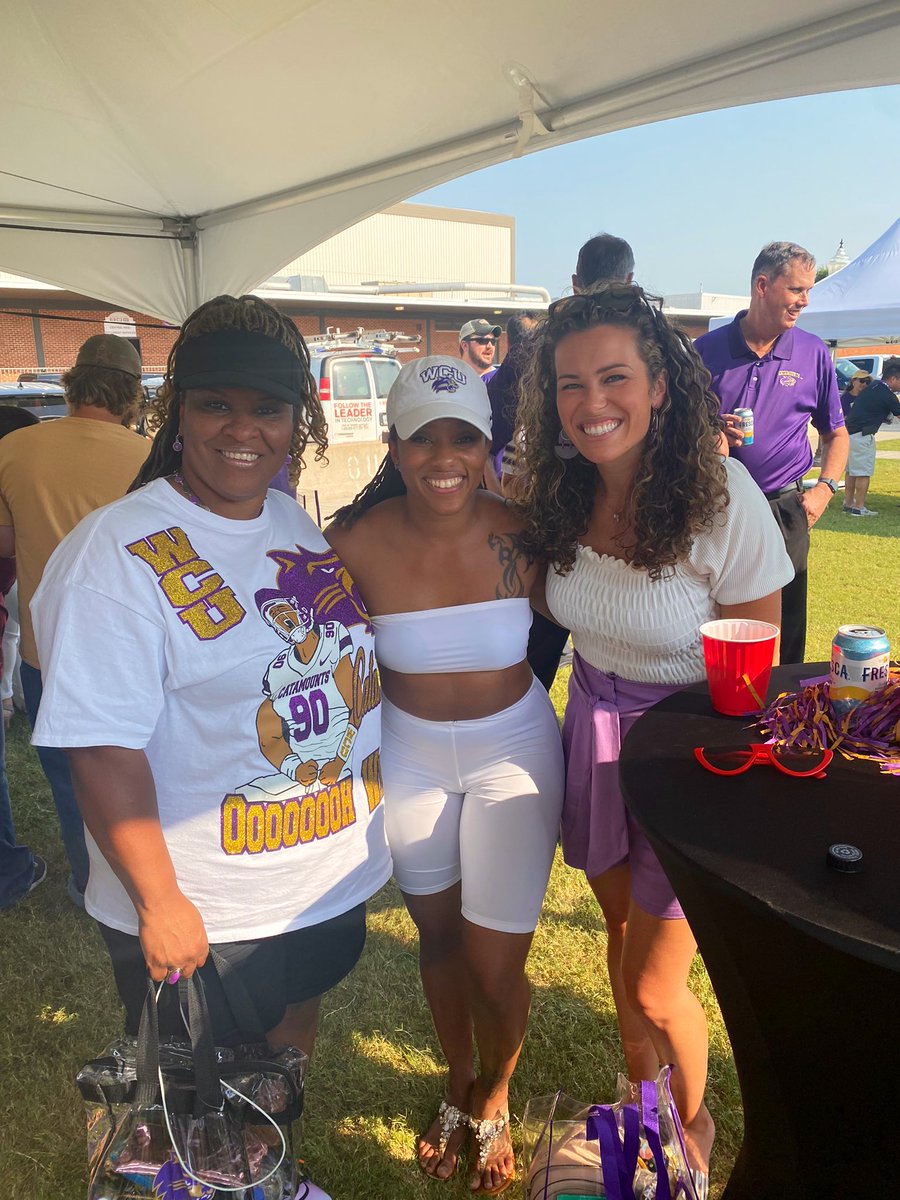 kmav0812's tweet photo. What a fun weekend in Norman spending time with our WCU family in an amazing atmosphere!!💜🏈 https://t.co/eplFNDYefw