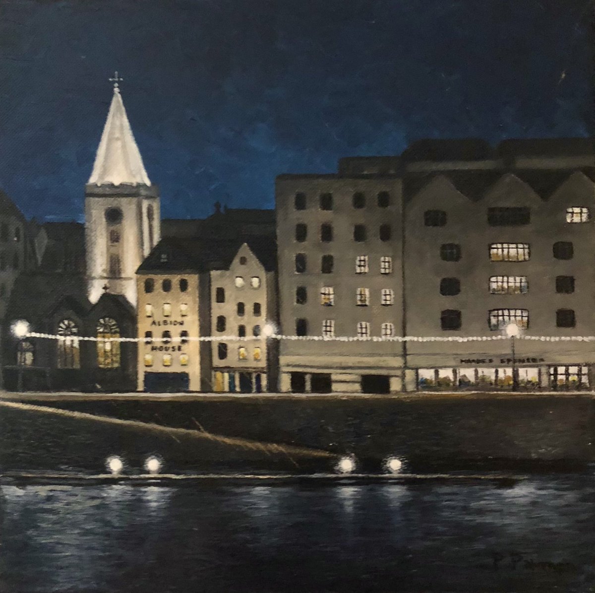 One of my first acrylics… ‘St Peter Port at night’ #acrylicpainting #night #acrilicos #harbourisland #reflection #lightreflection  #marina #sea #sealife #ísland #guernseylife #puerto #noche #reflejos #mar #islandlife #art #contemporaryart #artecontemporáneo  #petrapalmeriart