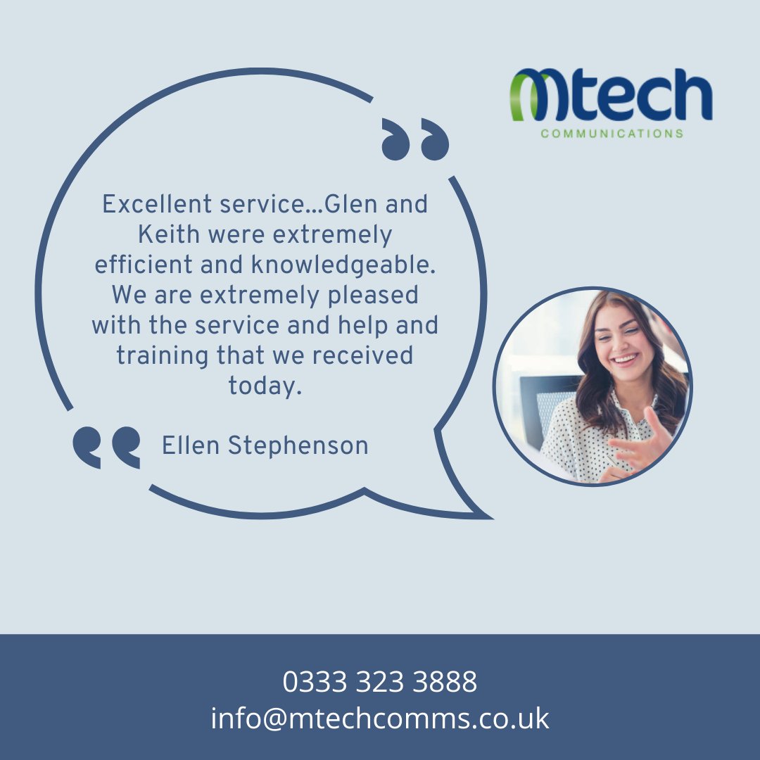 _mtechcomms_ (@mtechcomms1) on Twitter photo A fantastic review from our client who updated their system with us recently 🤝
If you'd like to know more about how our services can help your business get in touch 🌤️ 0333 323 3888 A fantastic review from our client who updated their system with us recently 🤝
If you'd like to know more about how our services can help your business get in touch 🌤️ 0333 323 3888