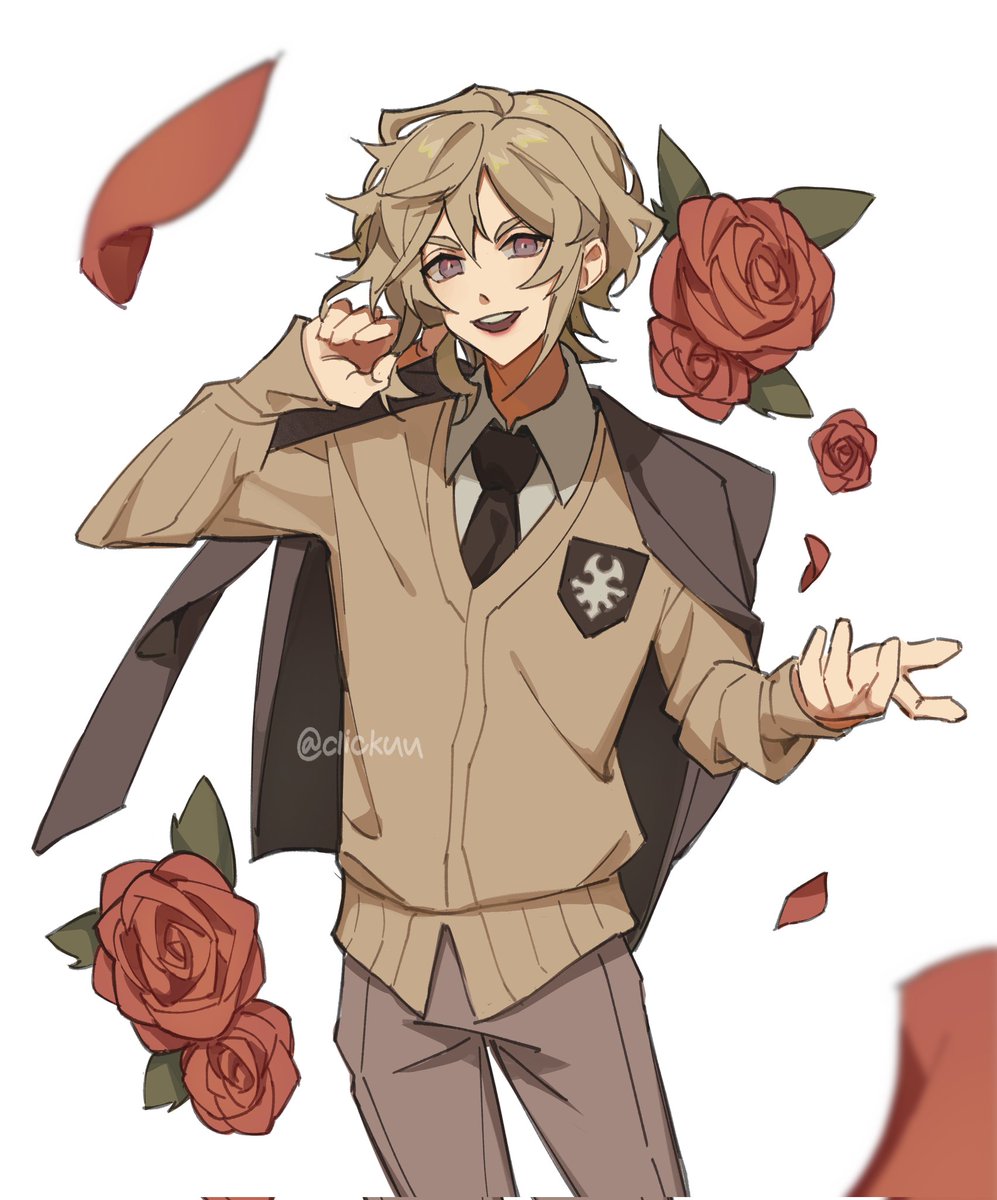 「he's prince of the school🥀 #twewy 」|clickuu 🦆 doing commsのイラスト