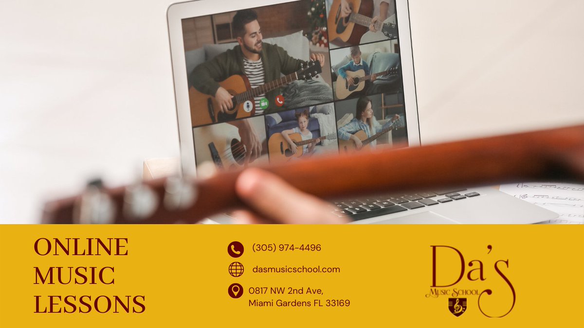 dasmusicschool's tweet photo. We offer interactive live online music lessons for all ages. 

Register today!

https://t.co/W8tU3Xtndz  
#musicschool #musiceducation #musiclessons #musicteacher #guitar #pianolessons #guitarlessons  #drumlessons #drum #onlinemusiclessons #pianoteacher #dasmusicschool https://t.co/uvtzE4bvNN