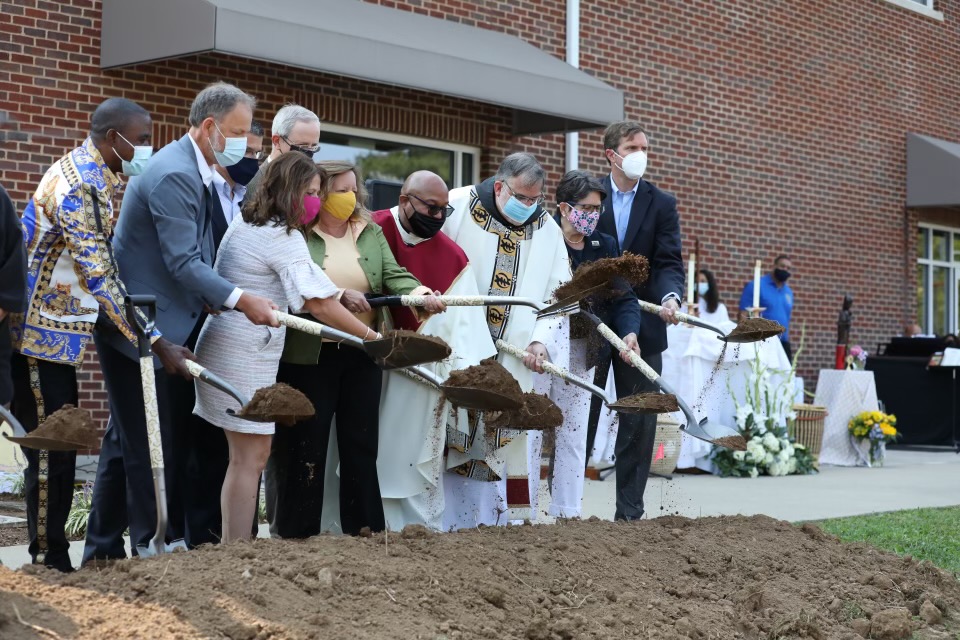 GovAndyBeshear's tweet photo. This was a special morning as I joined leaders of St. Peter Claver Catholic Church to break ground on their new church in Lexington. This congregations' heart is already big - and today it just got a little bit bigger. Thank you for inviting me. https://t.co/eeQw4BjBuQ